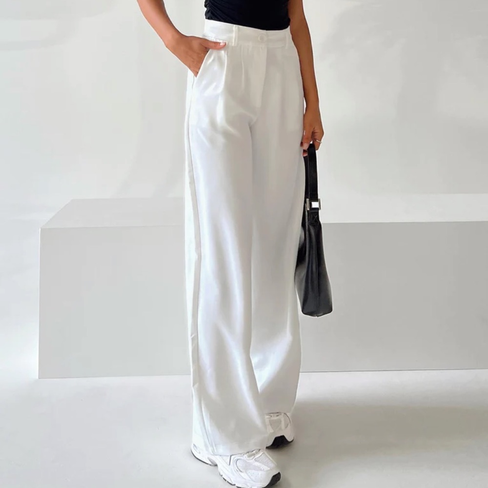 PRINCESS POLLY ARCHER WHITE PANTS PETITE